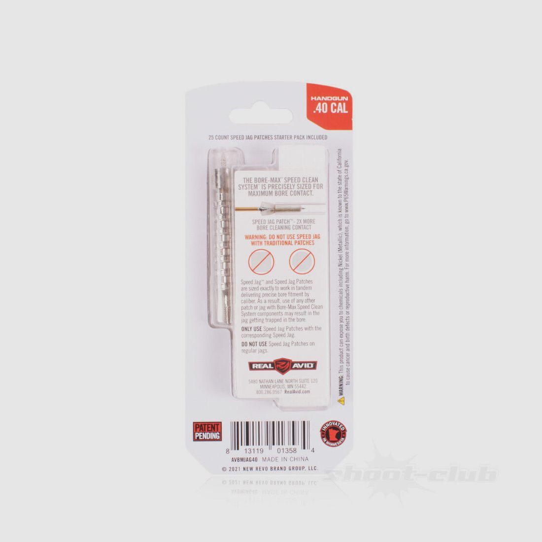 Real Avid Bore-Max Speed Jag & Patches .40 Handgun