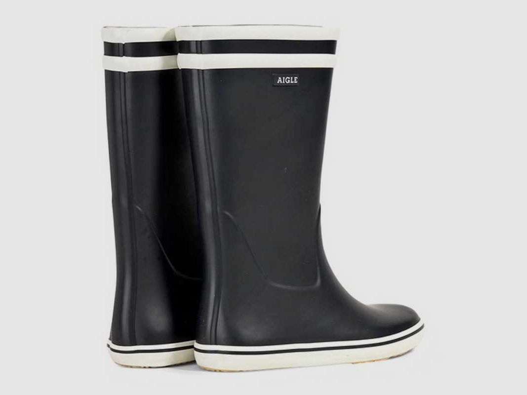 Bottes AIGLE MALOUINE 2 MARINE/BLANC, image 3 sur 4