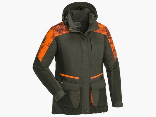 Pinewood Jagdjacke Damen Forest Camou Mossgreen / Strate Blaze