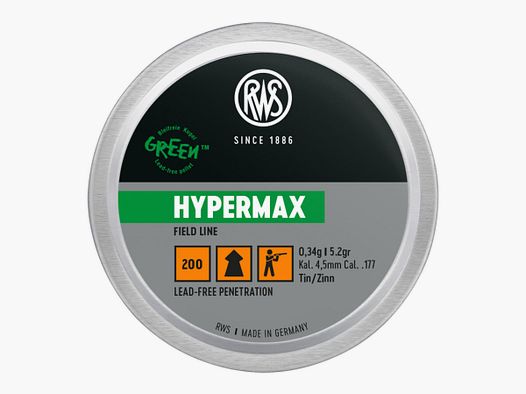 RWS HYPERMAX 4.5mm 0.34g LEAD-FREE 200/2,000/20,000