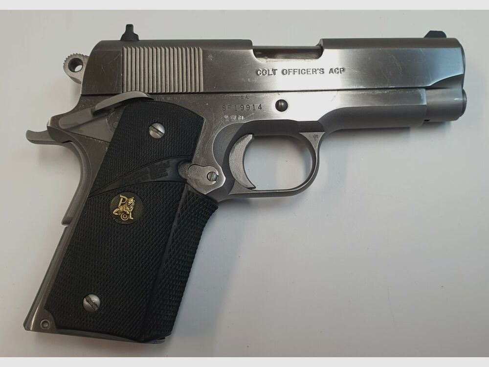 Colt Sehr Selten! Kompakte Pistole US Colt 1911 MK IV Series Officers ACP Stainless