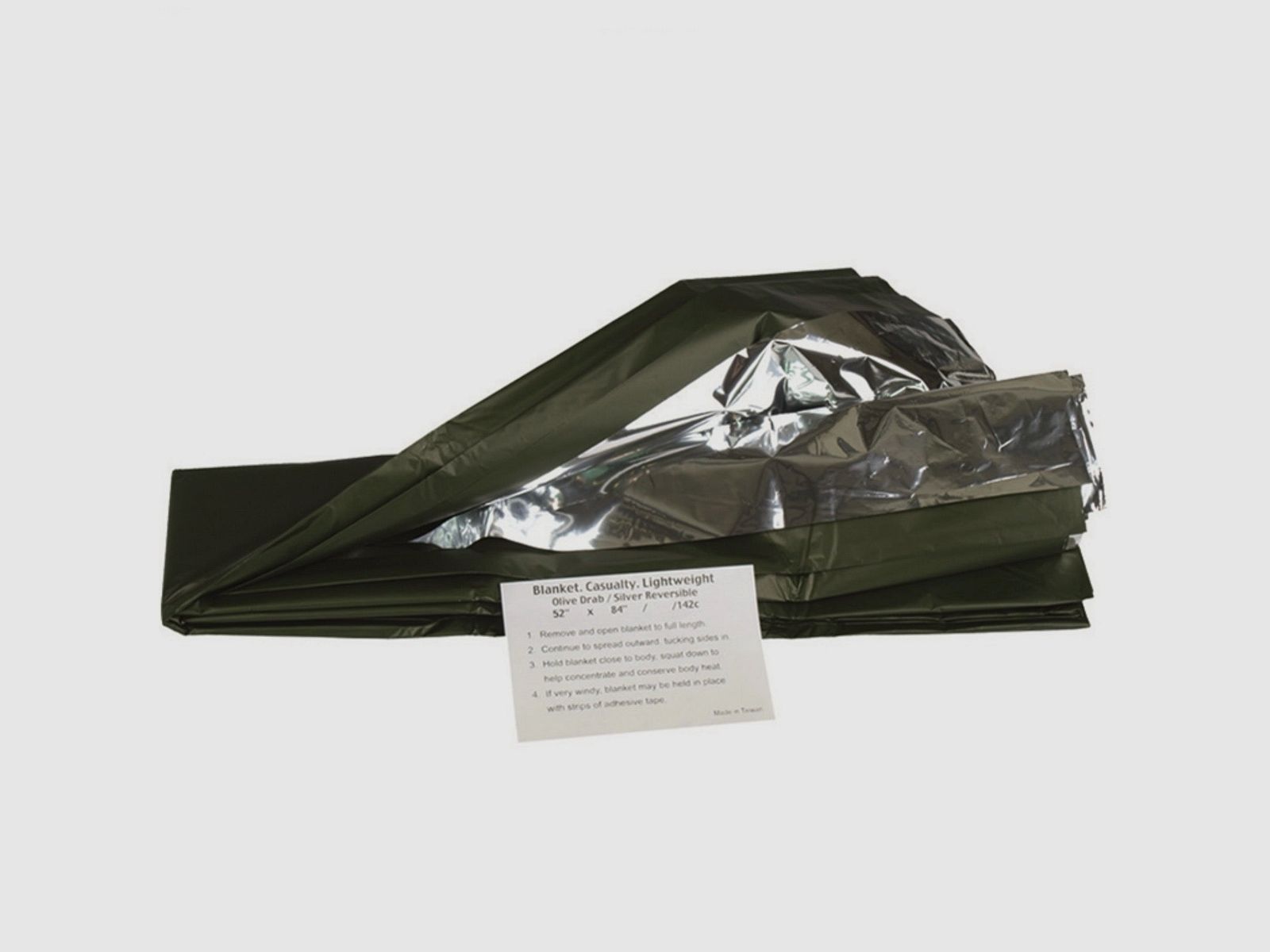 Überlebensdecke Silber/Olive
