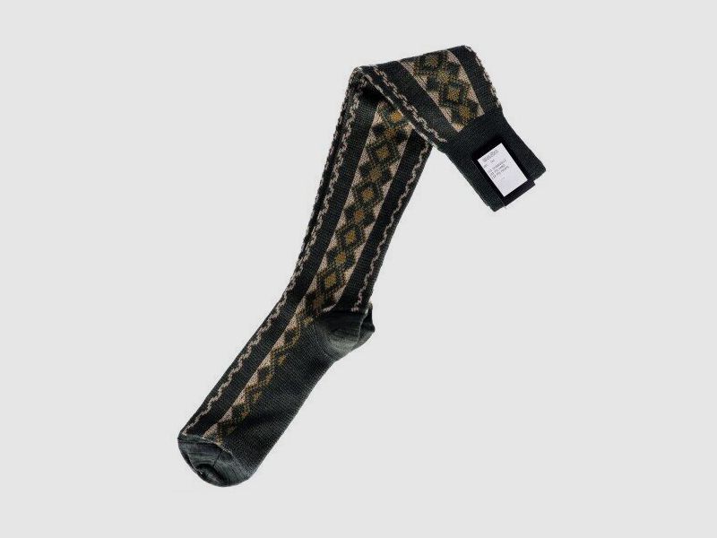 Karcher + Lessle chaussettes hautes tricotées olive/vert/beige UK 12,5 / 45
