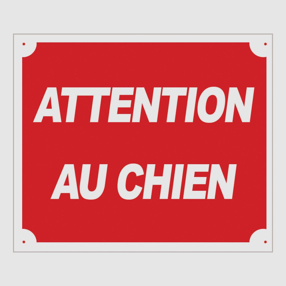 Achtung Hund Schild aus Aluminium