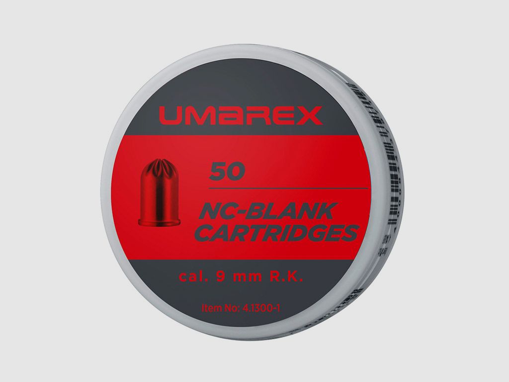 Platzpatronen Umarex Kaliber 9 mm R.K. Nitro fĂĽr Revolver 50 StĂĽck (P18)