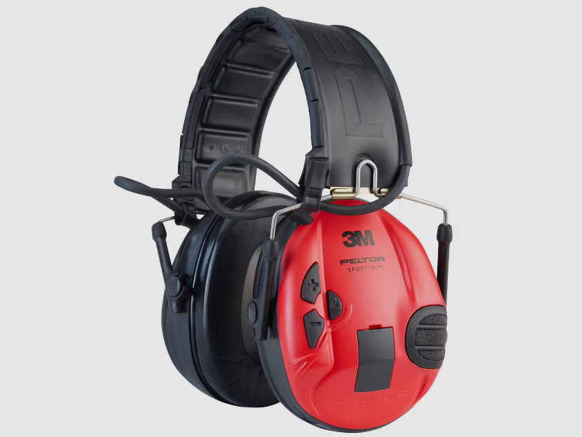 Actieve gehoorbescherming 3M Peltor SportTac – rood/zwart
