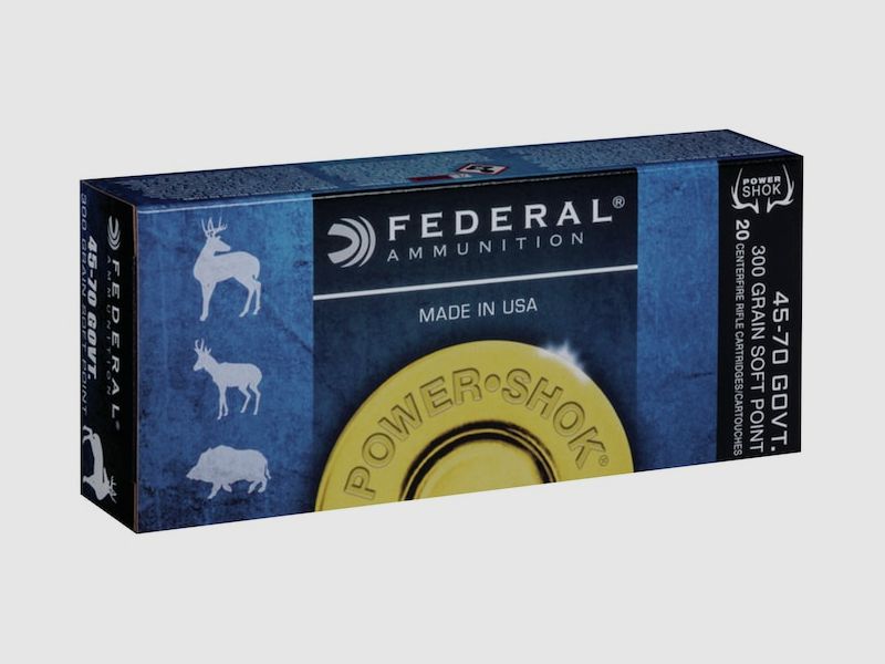 Federal Power-Shok .45-70 Govt. 300GR JSP FN 20 cartucce