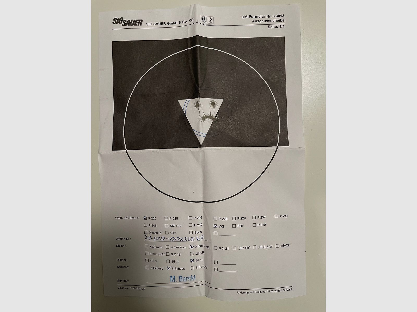 Sig Sauer P220 X-Six 45 ACP und 9X19 Wechselsystem