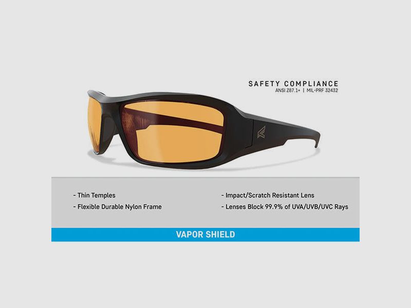 Sonnenbrille HAMEL, SOFT TOUCH MATTE BLACK THIN TEMPLE FRAME, Tigers Eye Vapor Shield Lens (XH610-TT), Bild 4 von 6
