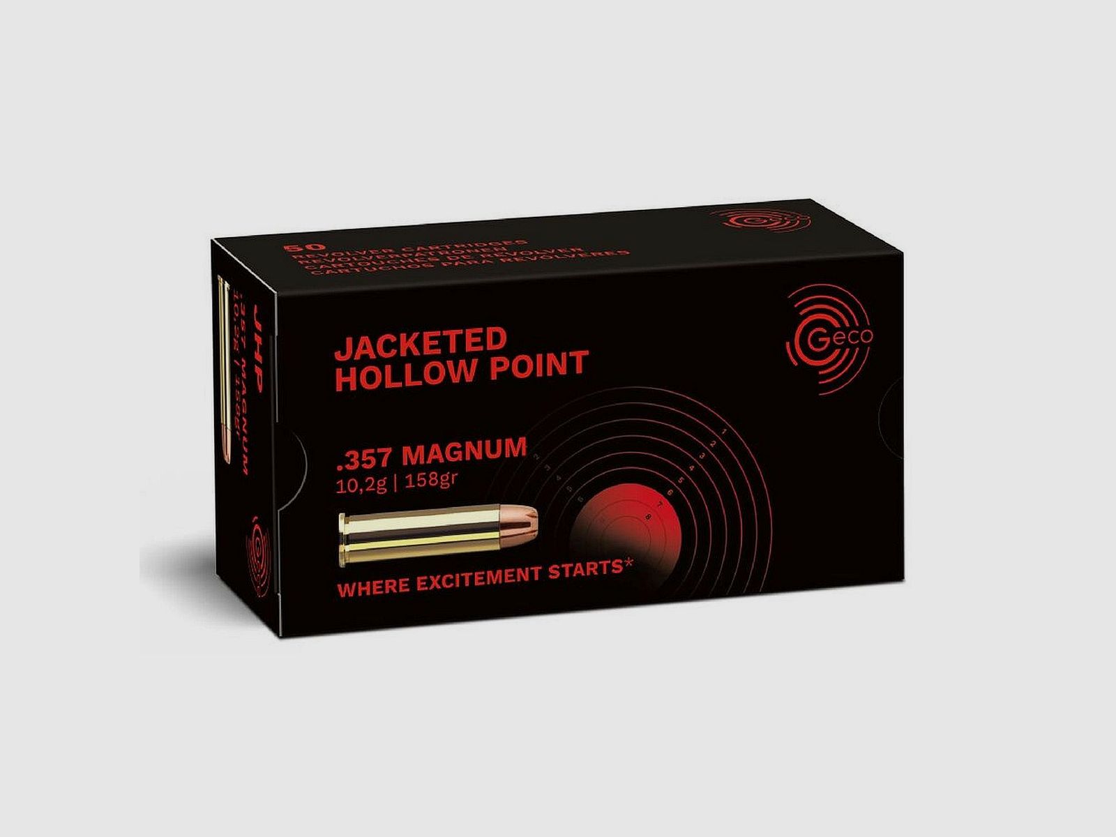 GECO .357 Magnum Jacketed Hollow Point 10,2g/158gr 50ud.