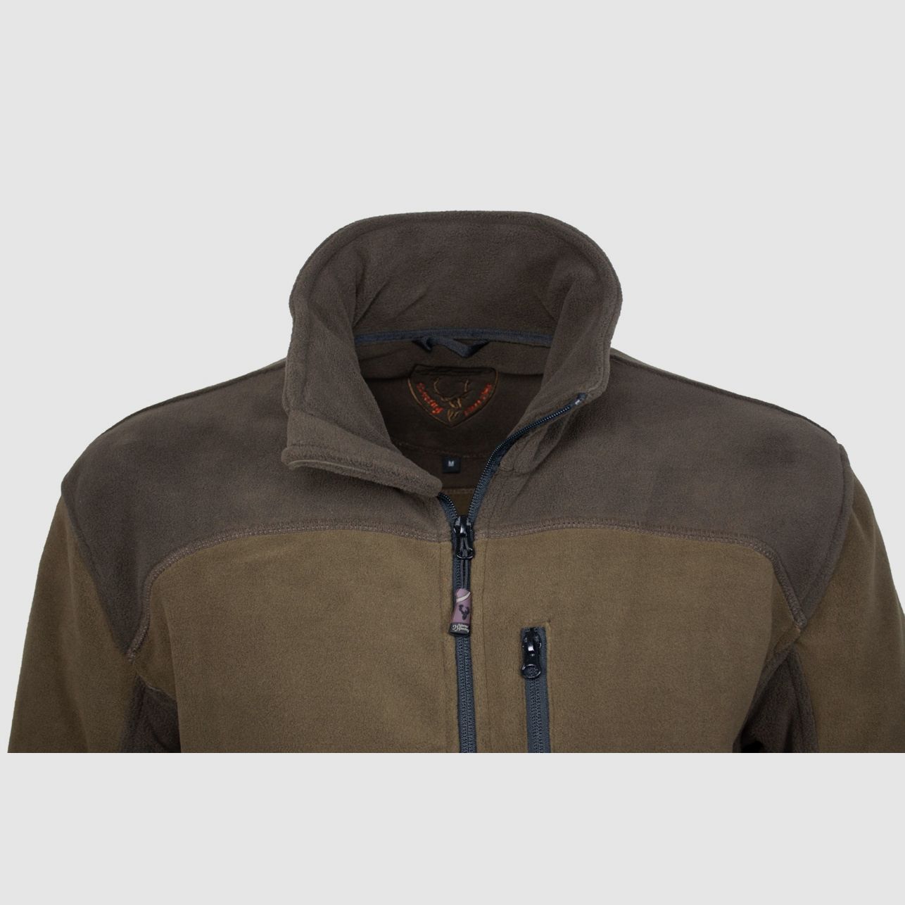 Signal Fleecejacke - orange/grün