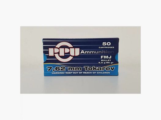 Prvi Partizan	 PPU FMJ 85 grs - 50Stk