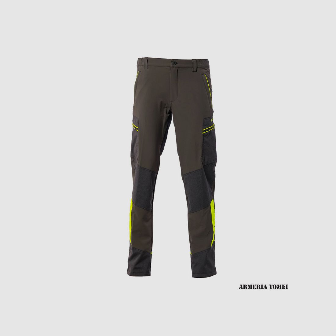 PANTALON – RS HUNTING – T-107 AVEC INSERTS JAUNES FLUO EN TISSU ÉLASTIQUE, image 2 sur 3