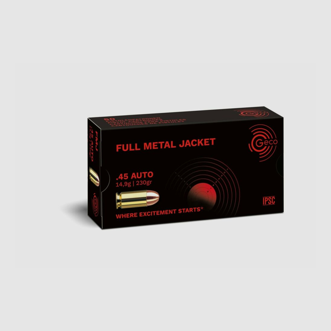 Geco .45 Auto FMJ 230grs / 14,9g