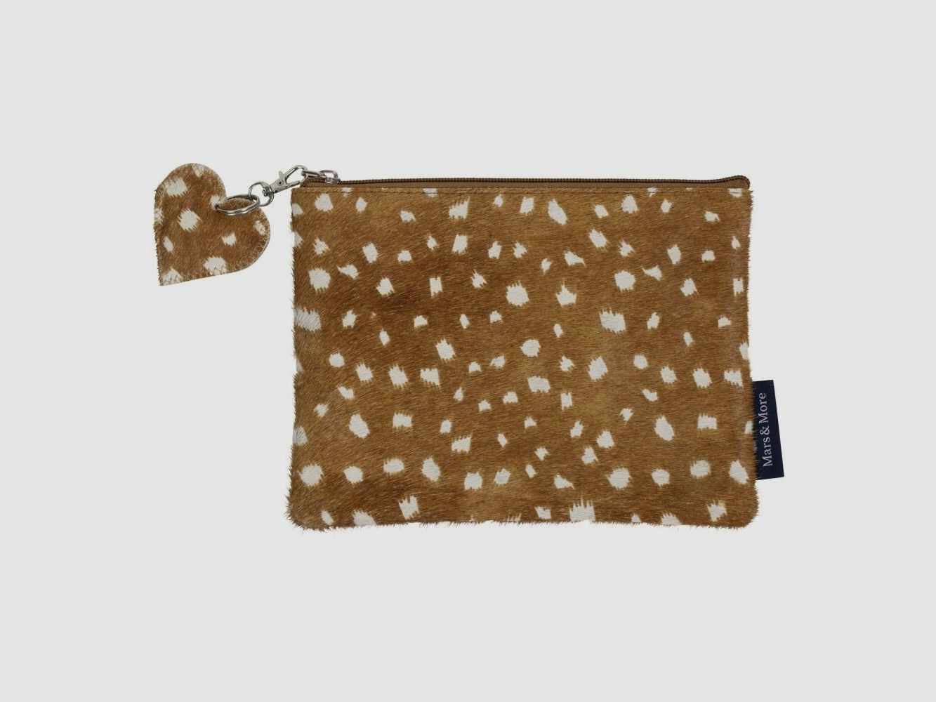 Lovergreen Taschen und Türvorleger und Abtreter Motiv Braune/naturfarbene Ledertasche + Herzchen-Anhänger