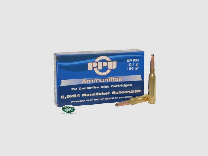 PPU PRVI PARTIZAN Munition Kal. 6,5x54 Geschoss SP RN 156gr.