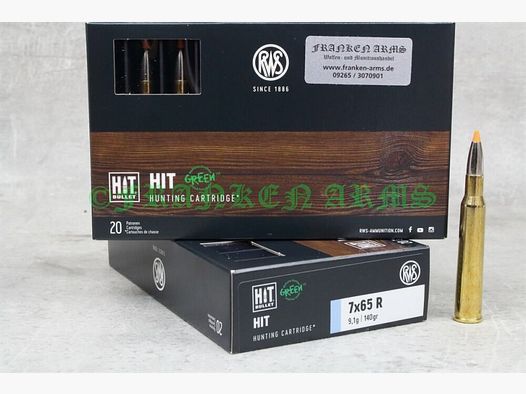RWS HIT 7x65R 140gr. 9.1g 20 pieces quantity discounts