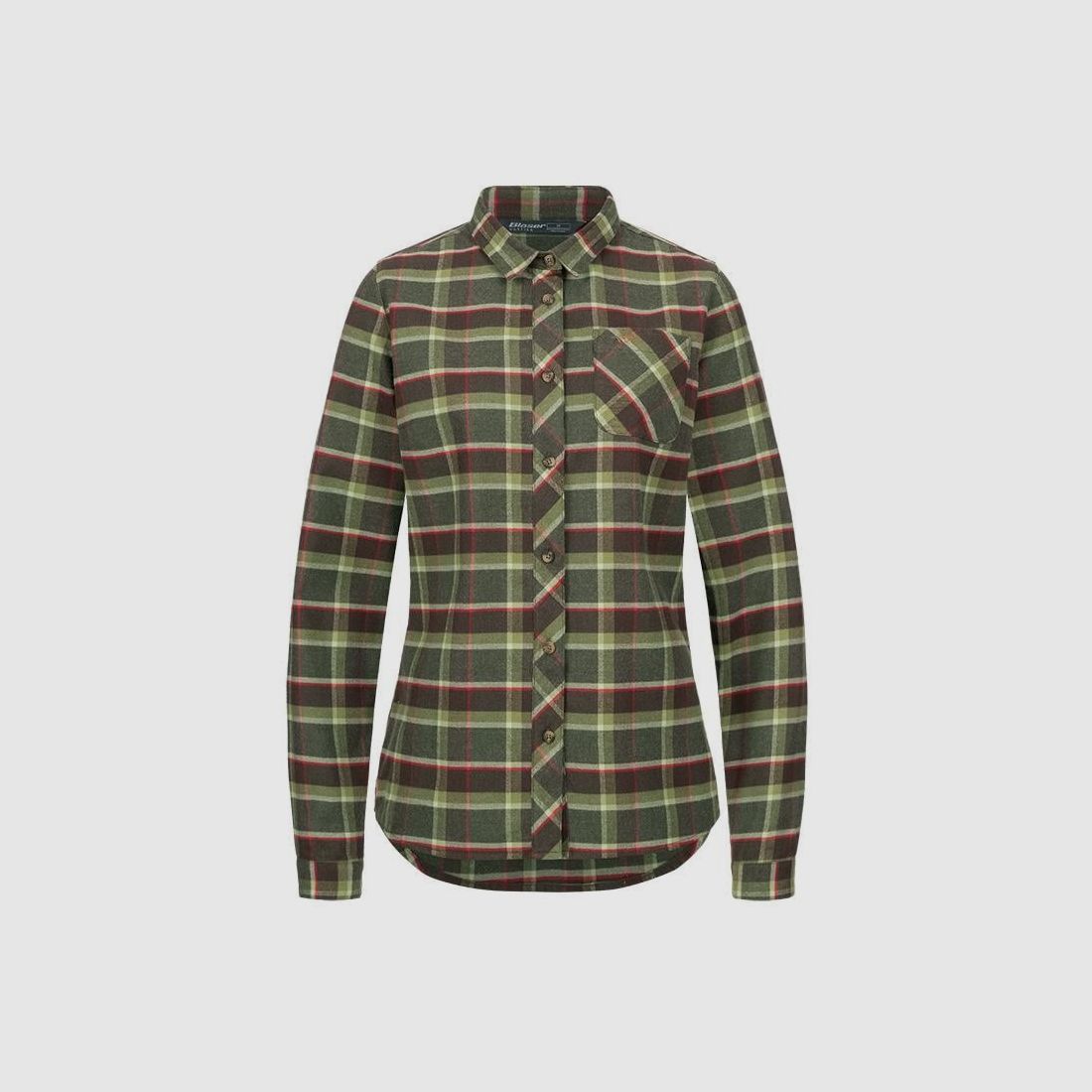 Blaser Charlotte Damen Bluse - Oliv/Rot kariert  42