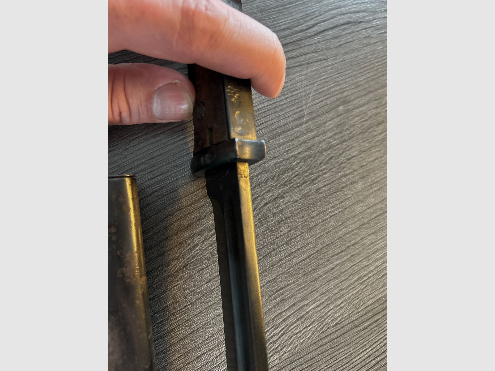 Bajonett Seitengewehr 84/98 III, das Standard-Bajonett der Wehrmacht für den Karabiner 98k