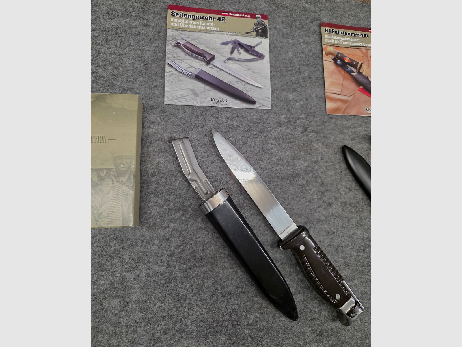 Collection d'Atlas Abo Repro Seitengewehr 42 Couteau de combat HJ Couteau de randonnée, Couteau d'infanterie 42