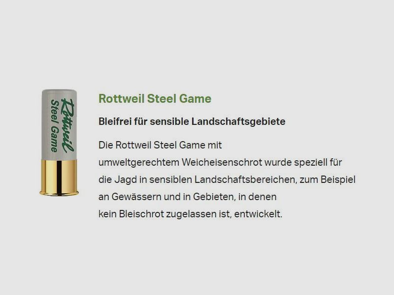 ROTTWEIL Schrot BLEIFREI 12/70 Steel Game 32 25 Stk 3,00mm #5 Normalb.