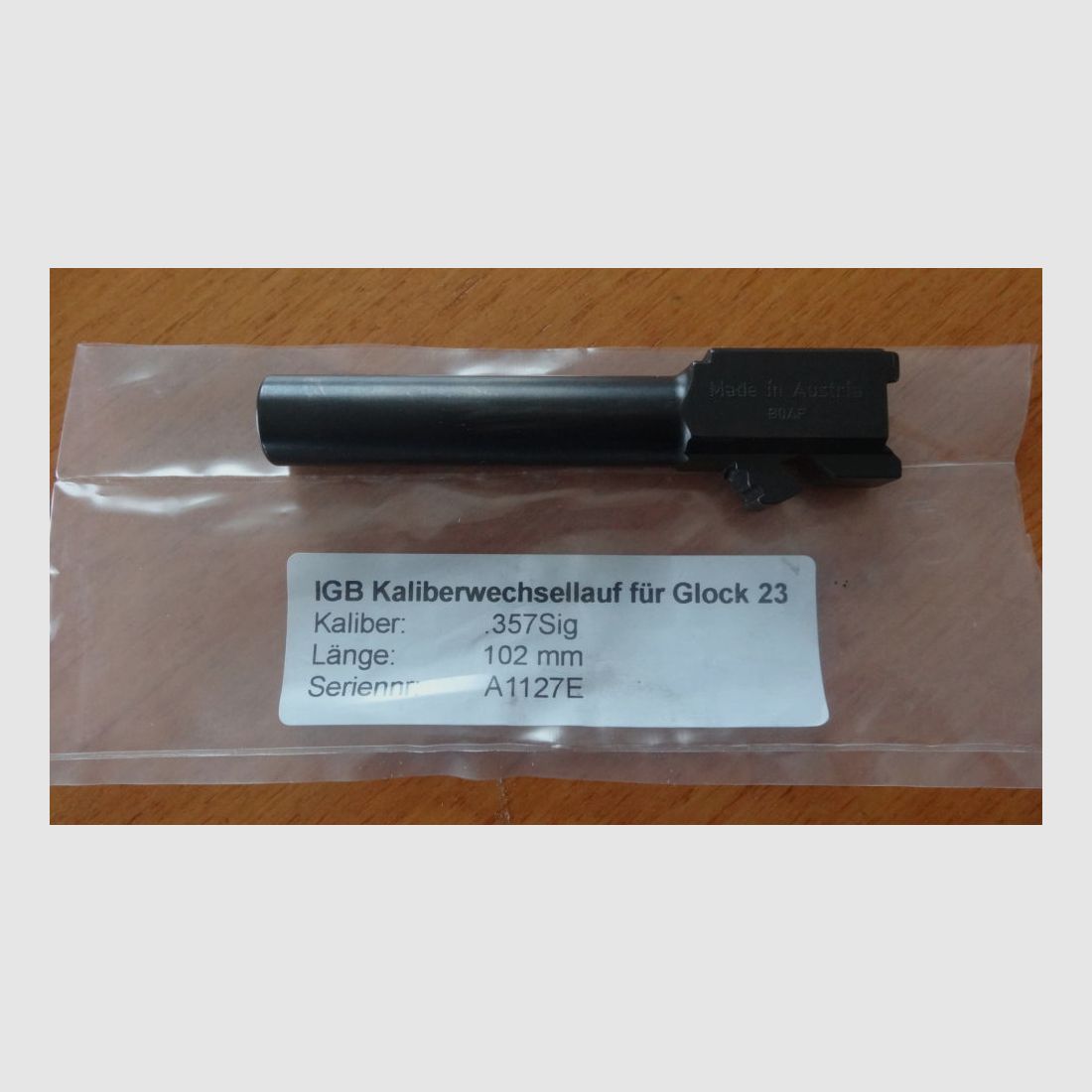 IGB Austria IGB Austauschlauf in 9mm für Glock 23 oder Glock 32