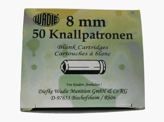 Wadie 8 mm Knall Platzpatronen - 50 Stk.
