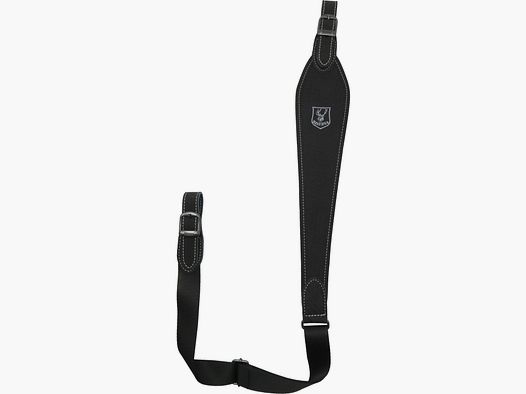 Riserva - Schulterriemen für Karabiner aus schwarzem Carbon-Leder