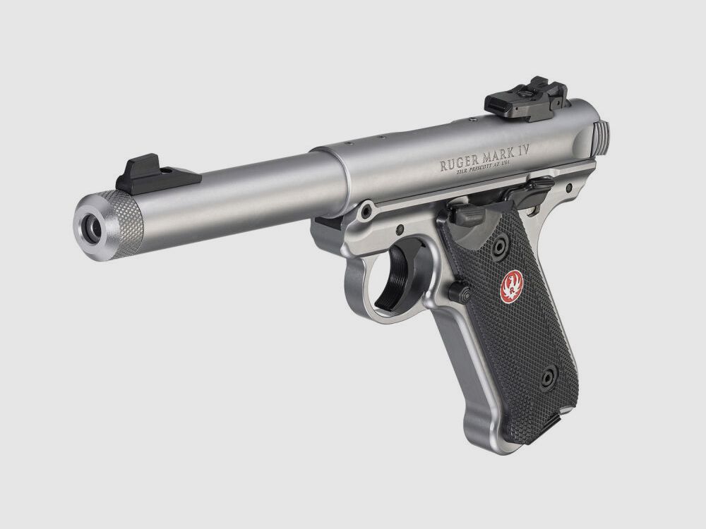 Ruger Mark IV 22/45 Stainless Threaded 5.5" - .22 lr