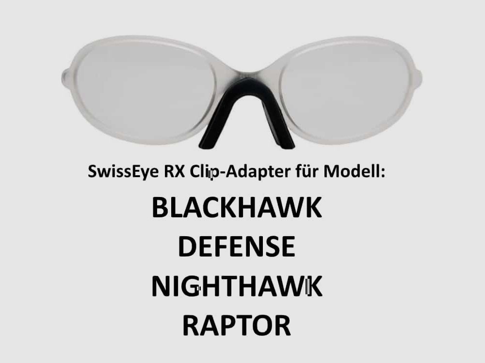 SwissEye RX Clip-Adapter per occhiali da vista (BLACKHAWK DEFENSE NIGHTHAWK RAPTOR)