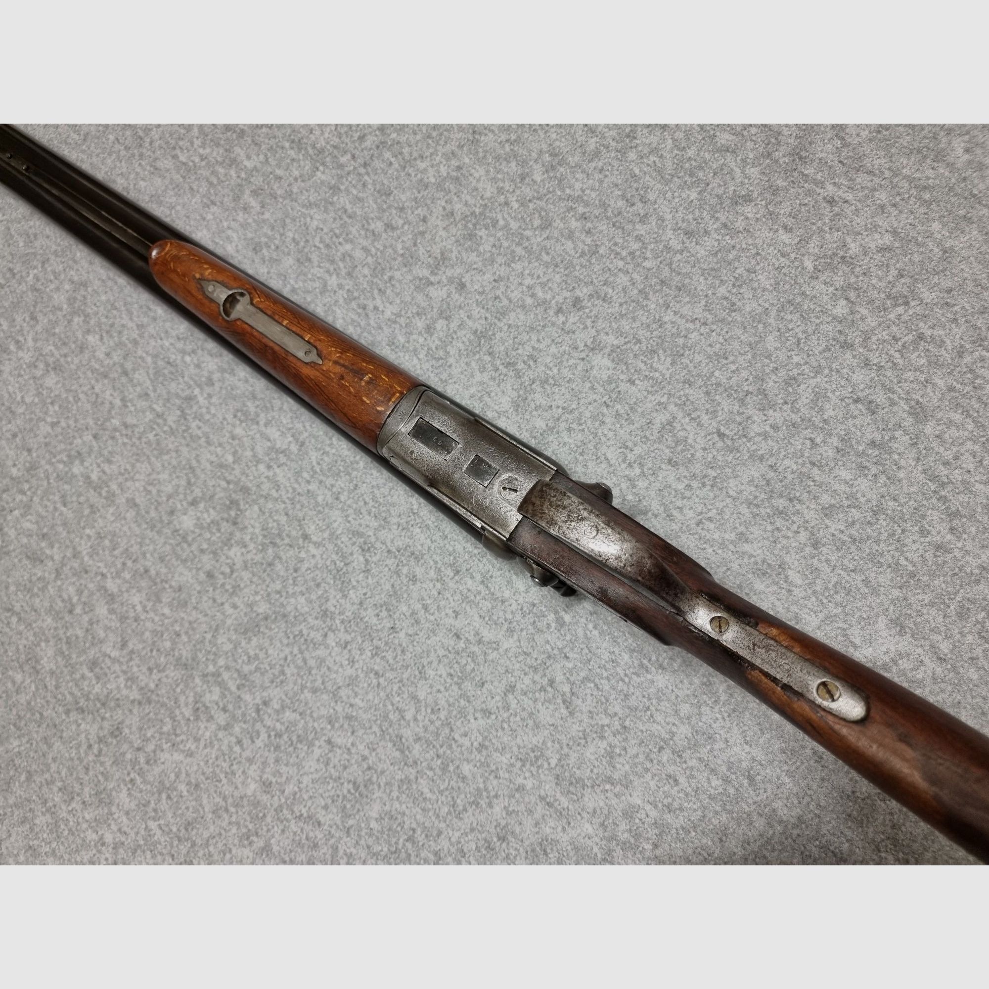 Escopeta histórica de cochero - Bayard Pieper - escopeta de percutor 16/70 con culata inglesa