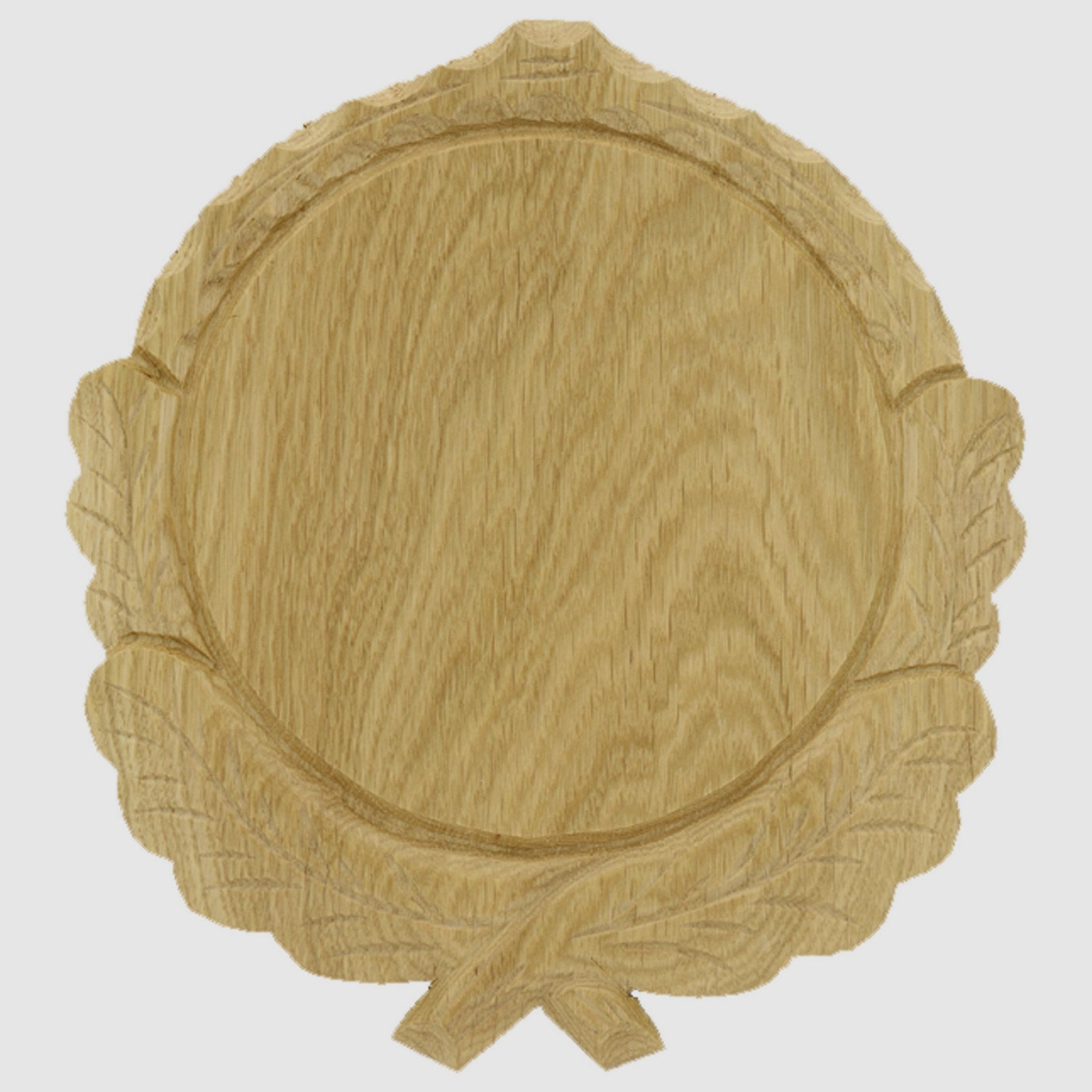 Escudo de jabalí tallado, claro