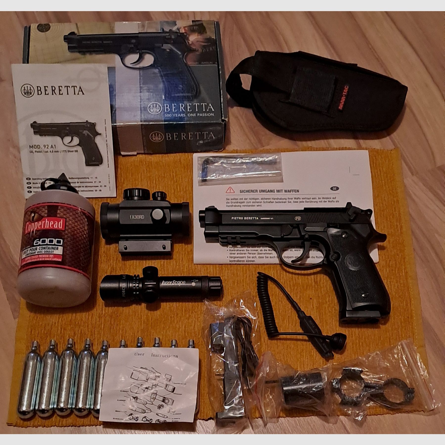 Beretta Mod. 92 A1, CO2, cal. 4,5mm (.177) automatica