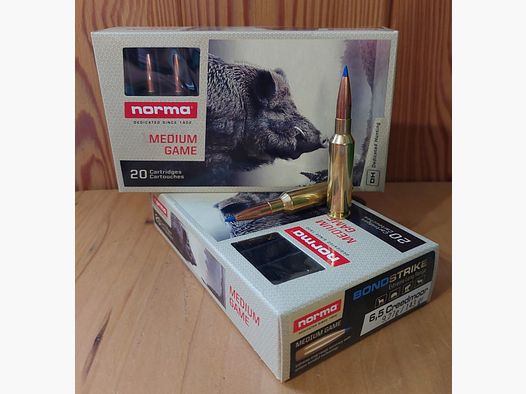 MUNITION FÜR RIGID Waffe NORMA Kal. 6.5 CREEDMORE BONDSTRIKE