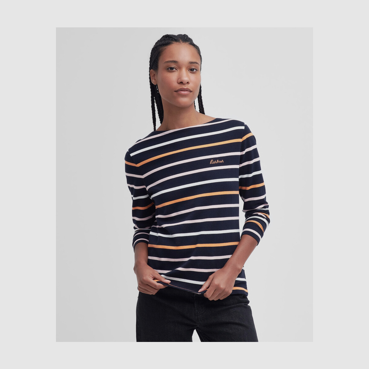 BARBOUR Streifenshirt Hawkins Navy Stripe