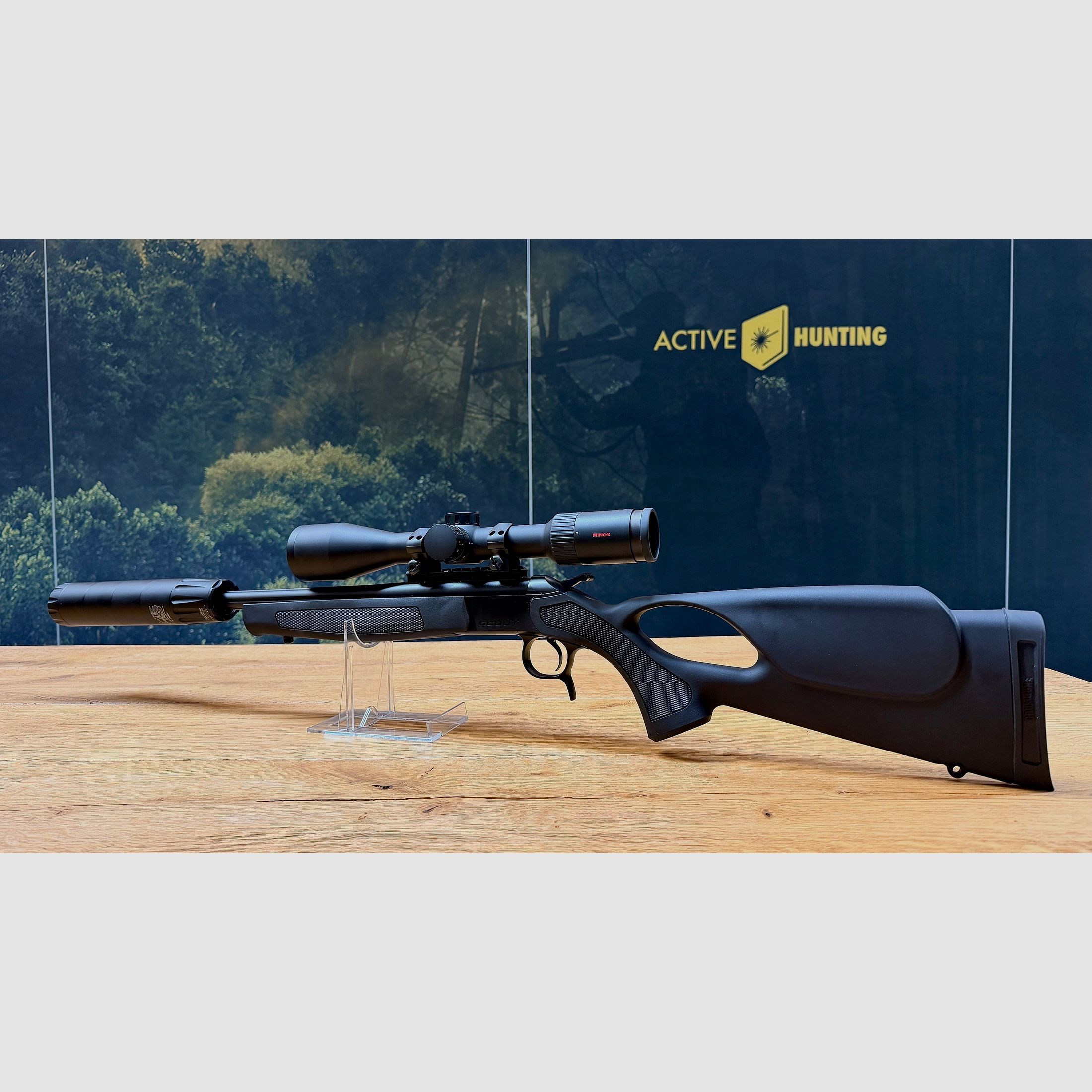 CVA Scout Karpersysteem Compleetset / LL 42cm / 5/8x24 / incl. Minox RS4 2,5-10x50 & A-Tec H3, afbeelding 2 van 9
