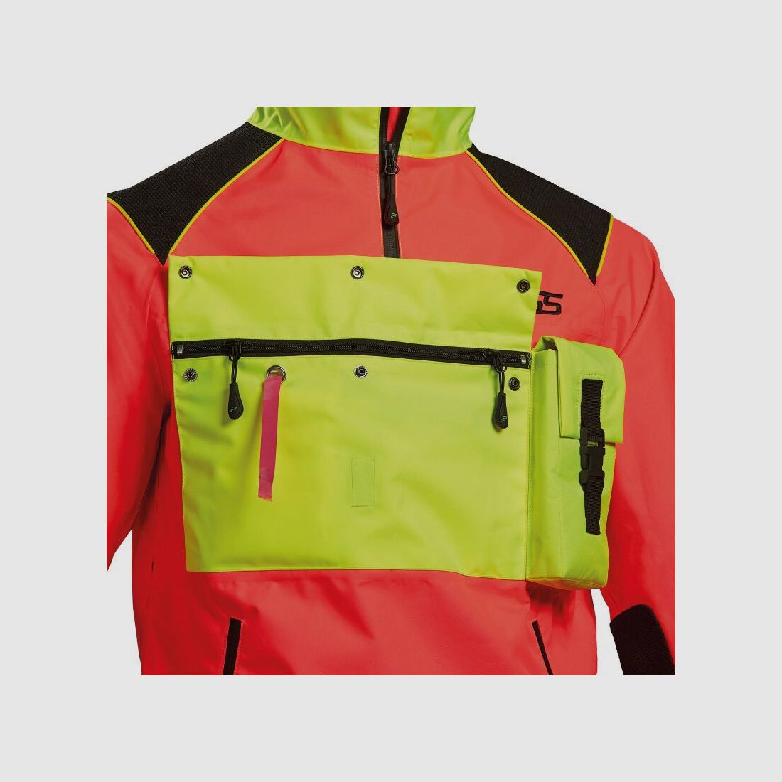 PSS X-treme Herren Hybrid-Schlupfjacke Neonrot/Neongelb