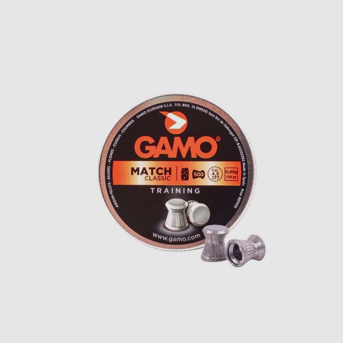Gamo Match Training Diabolos flach 4,5mm / 0,49 g / 500 Stk