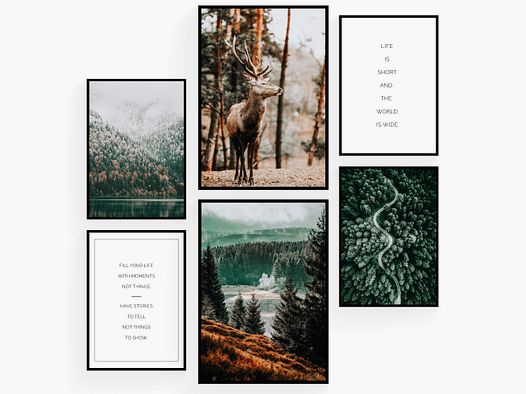 Wandbilder Set Natur