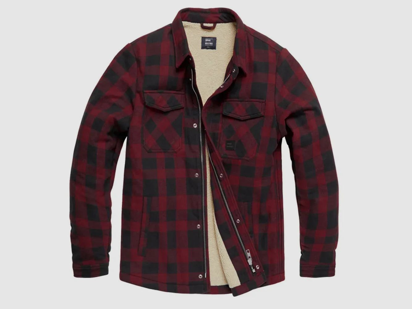 Vintage Industries Vintage Industries Jacke Craft Heavyweight Shirt red check