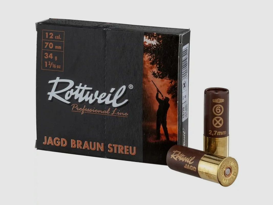 Rottweil chasse éparpillée plastique 12/70 2,7 mm - 10 pièces.