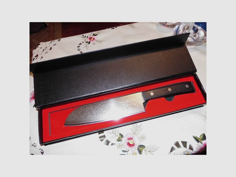 DAMAST-KOCH/KÜCHEN-MESSER-67 Lagen hochwertig+18cm Klinge NEU