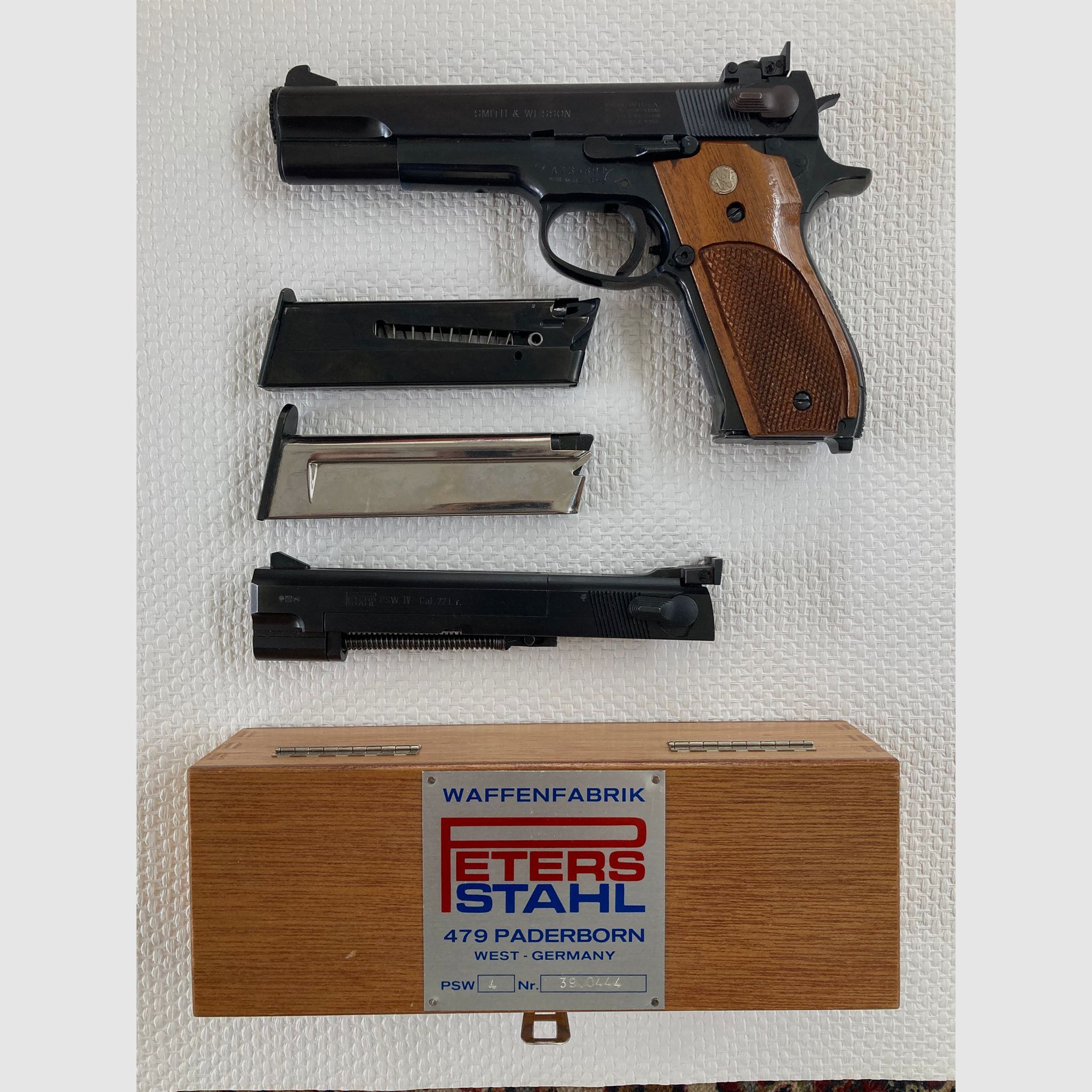 Smith & Wesson M 52 inkl. Wechselsystem Peters Stahl .22 l.r. – Komplettset