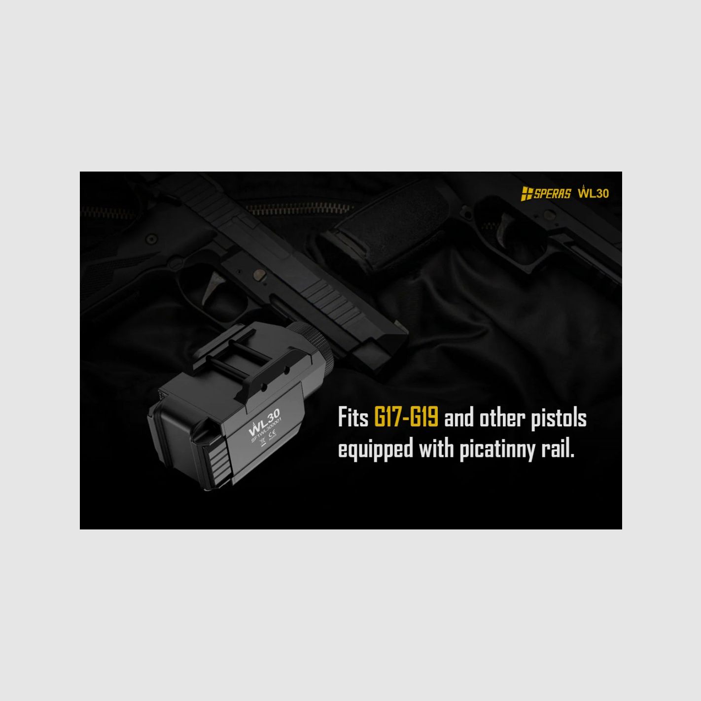 SPERAS WL30 TASCHENLAMPE FÜR PISTOLE 650LM TYPE-C, Bild 12 von 13