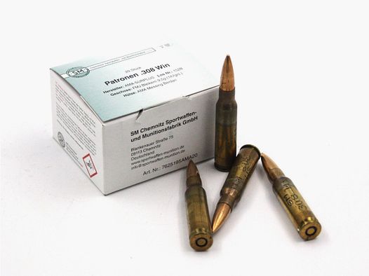 Surplus-SM, 308 Win, FMJ-BT, 147 gr., 20 Stk.