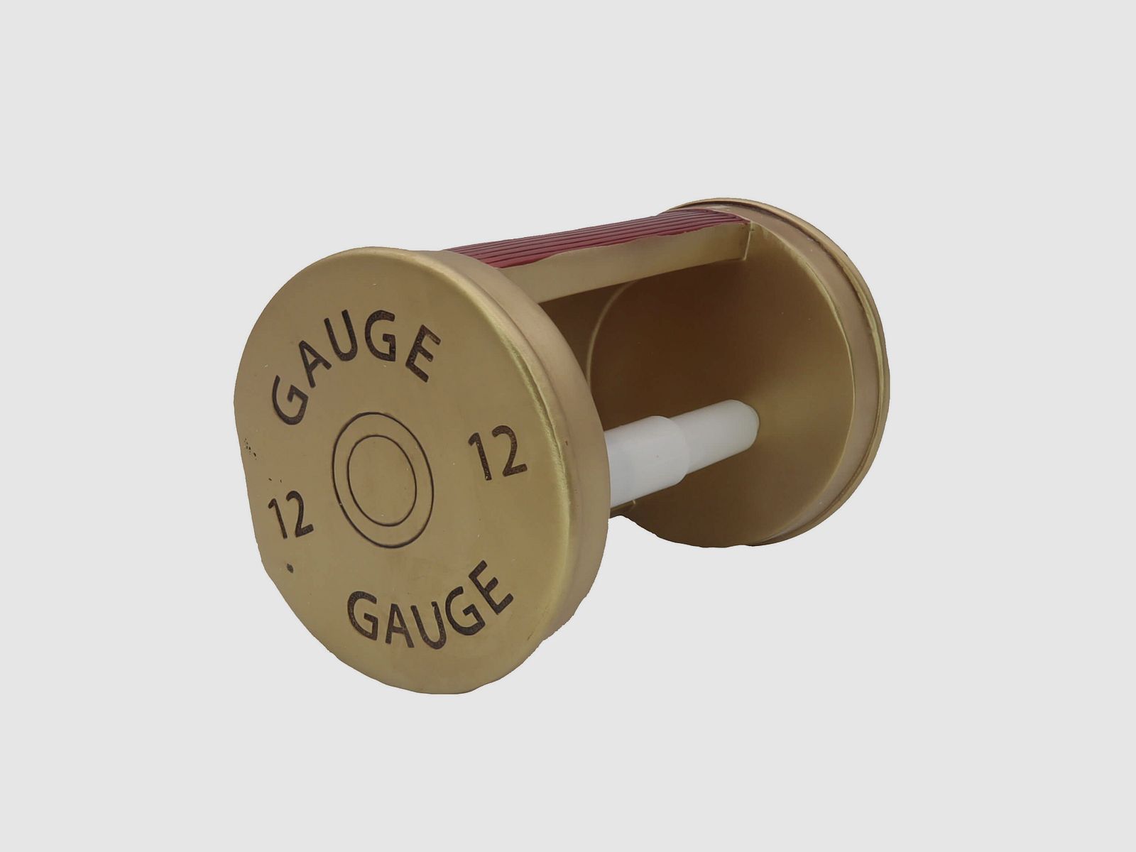 Toilet paper holder shotgun cartridge