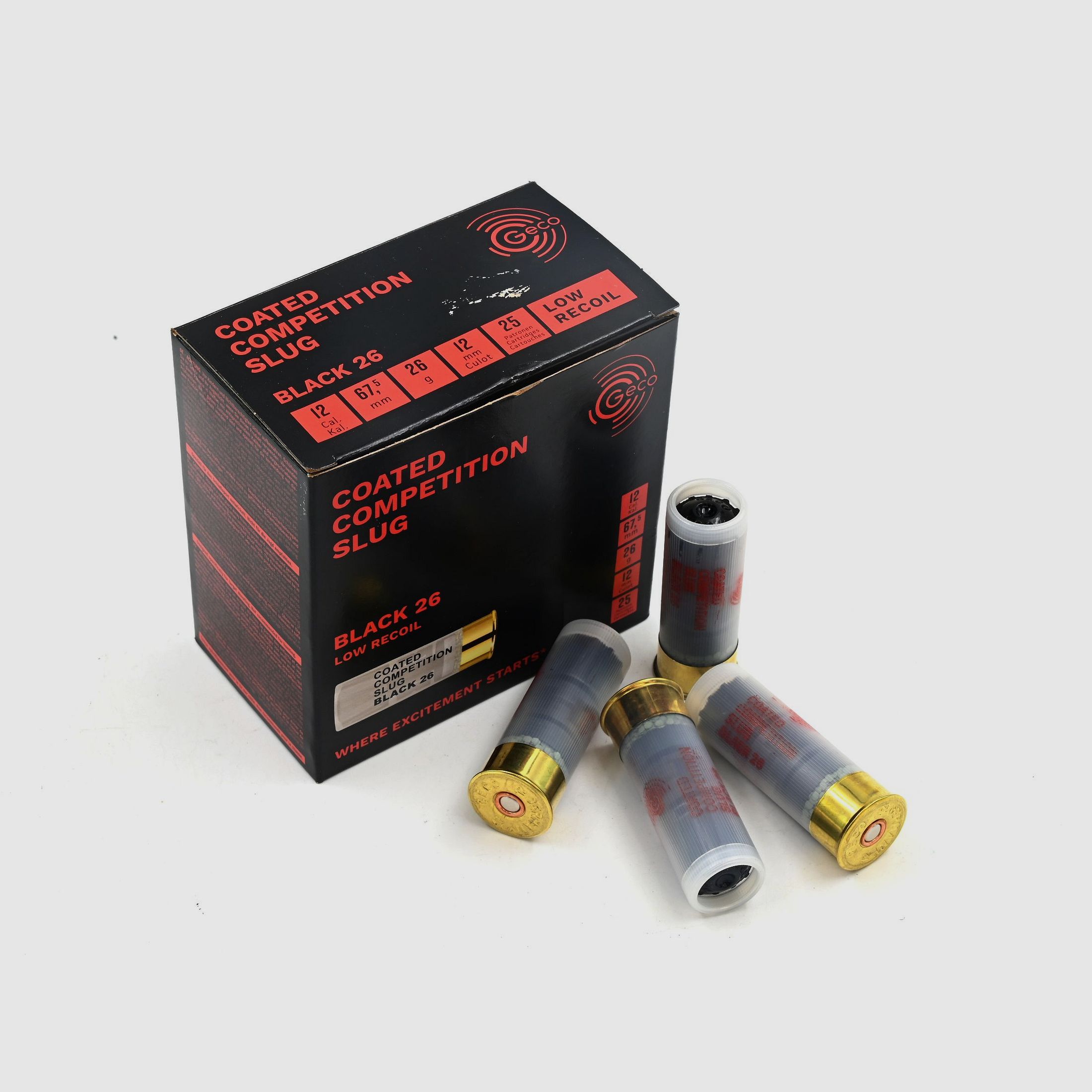 Geco, 12/65 Coated Competition Slug, 26 g, 25 Stk.