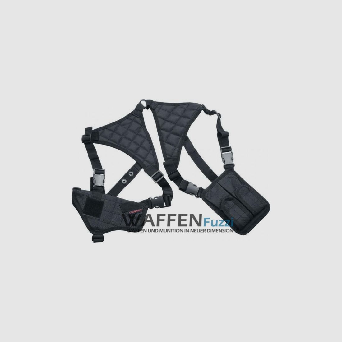 Shoulder holster made of nylon for large-caliber pistols and revolvers