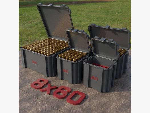 Filamelt Munitionsbox / 8x60 / ‘Klappdeckel’ / Patronenbox, Ammo Box