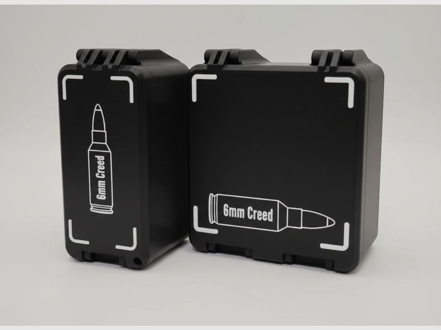 Filamelt ammunition box / 6mm Creedmoor / 'folding / locking lid' / cartridge box, ammo box
